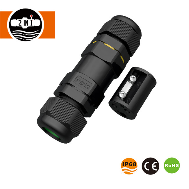 Outdoor IP67 Straight Screw Waterproof Light Connector